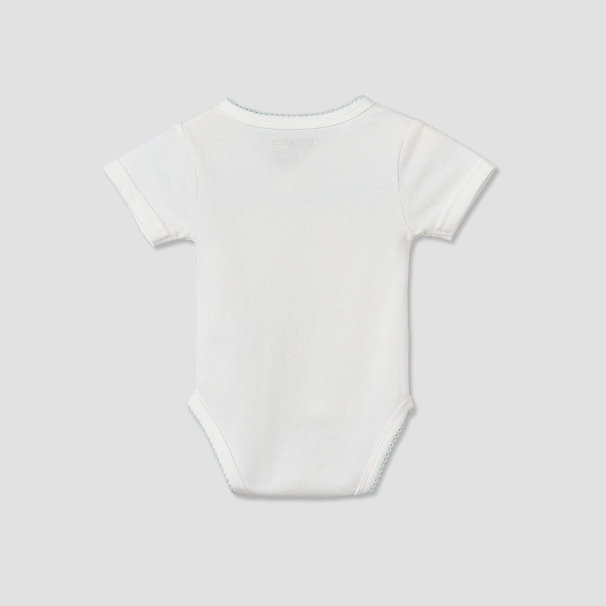 Giggles V- Neck Short Sleeves Bodysuit with Textured Pattern