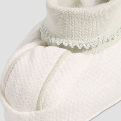 Giggles Booties with Cuff, Textured Pattern