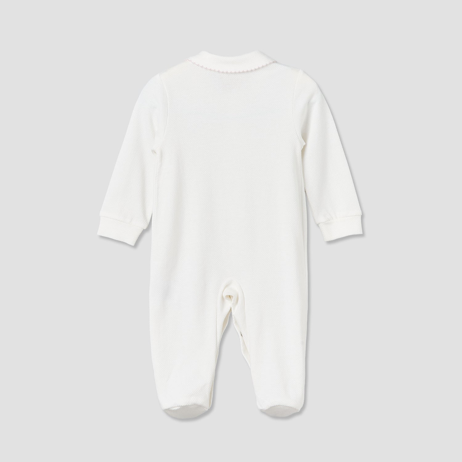 Giggles Cotton Collared Long Sleeves Sleepsuit with Snap Button Closure