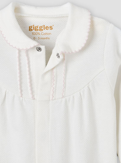Giggles Cotton Collared Long Sleeves Sleepsuit with Snap Button Closure-baby-girls-clothing-nightwear-sleepsuits-image-4