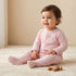 Giggles Cotton Round Neck Long Sleeves Sleepsuit with Snap Button Closure - Pink / 9-12 mths