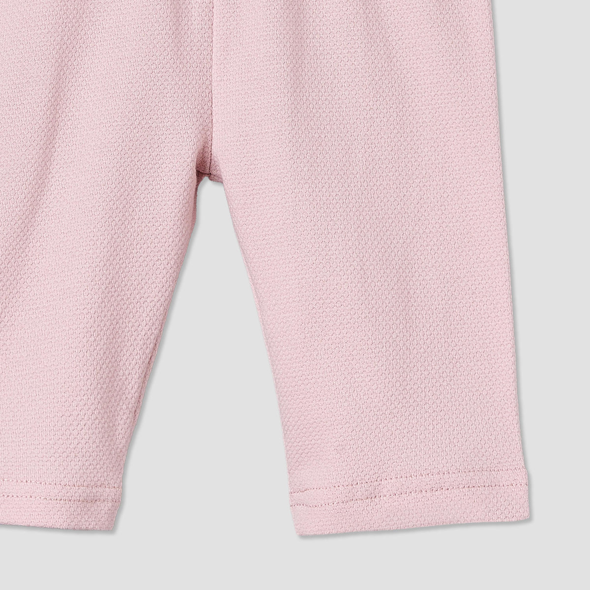 Giggles Cotton Collared Long Sleeves Pyjama Set with Textured Pattern
