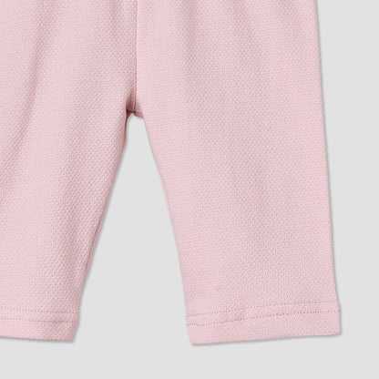 Giggles Cotton Collared Long Sleeves Pyjama Set with Textured Pattern
