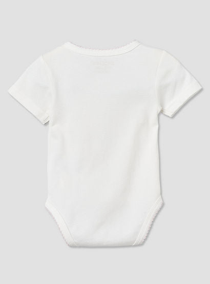 Giggles Cotton V-neck Short Sleeves Bodysuit with Textured Pattern-baby-girls-clothing-bodysuits-image-3