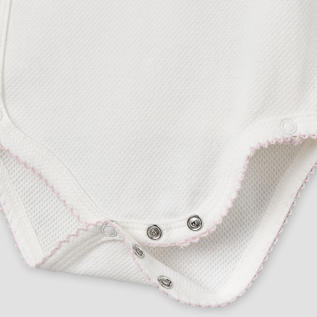 Giggles Cotton V-neck Short Sleeves Bodysuit with Textured Pattern