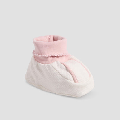 Giggles Booties with Cuff, Textured Pattern