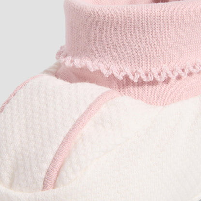 Giggles Booties with Cuff, Textured Pattern