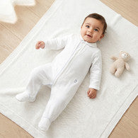 Giggles Cotton Collared Long Sleeves Sleepsuit with Snap Button Closure-undefined-image-1