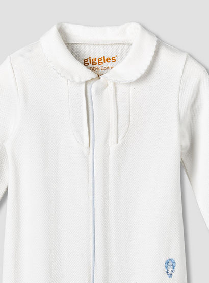 Giggles Cotton Collared Long Sleeves Sleepsuit with Snap Button Closure-baby-boys-clothing-nightwear-sleepsuits-image-4
