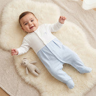 Giggles Cotton Round Neck Long Sleeves Sleepsuit with Hot Air Balloon Embroidery-undefined-image-1