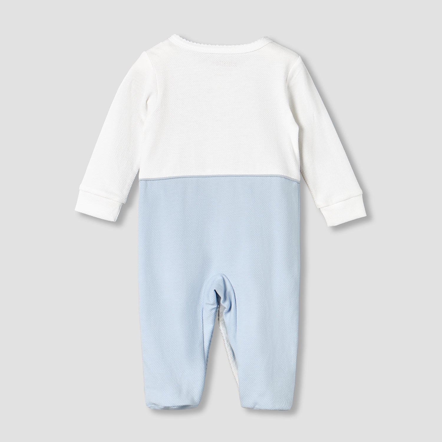 Giggles Cotton Round Neck Long Sleeves Sleepsuit with Hot Air Balloon Embroidery