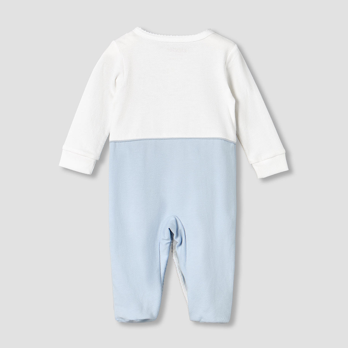 Giggles Cotton Round Neck Long Sleeves Sleepsuit with Hot Air Balloon Embroidery