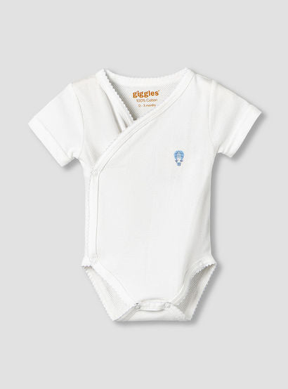 Giggles V-neck Short Sleeve Bodysuit with Snap Button Closure-baby-boys-clothing-bodysuits-image-2