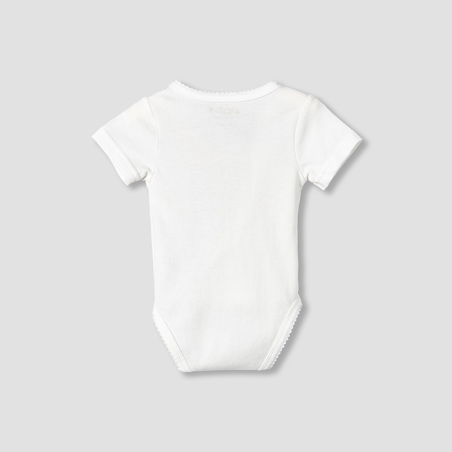 Giggles V-neck Short Sleeve Bodysuit with Snap Button Closure