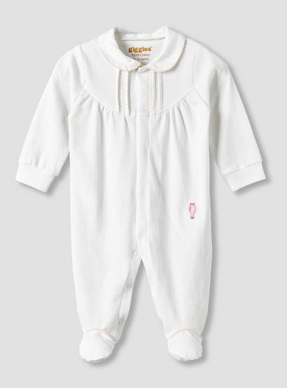 Giggles Cotton Collared Long Sleeves Sleepsuit with Snap Button Closure-baby-girls-clothing-nightwear-sleepsuits-image-2
