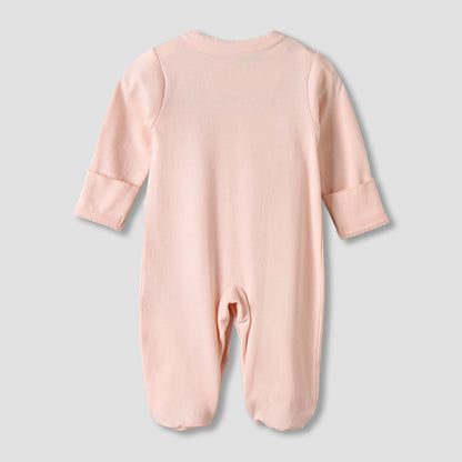 Giggles Cotton Long Sleeves Sleepsuit with Hot Air Balloon Embroidery
