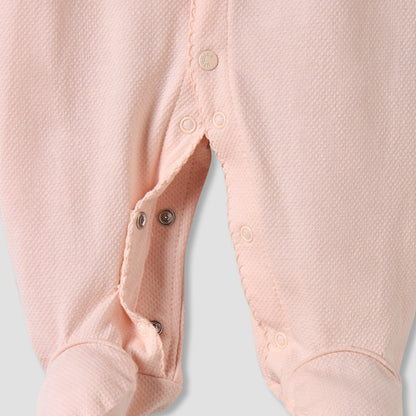 Giggles Cotton Long Sleeves Sleepsuit with Hot Air Balloon Embroidery