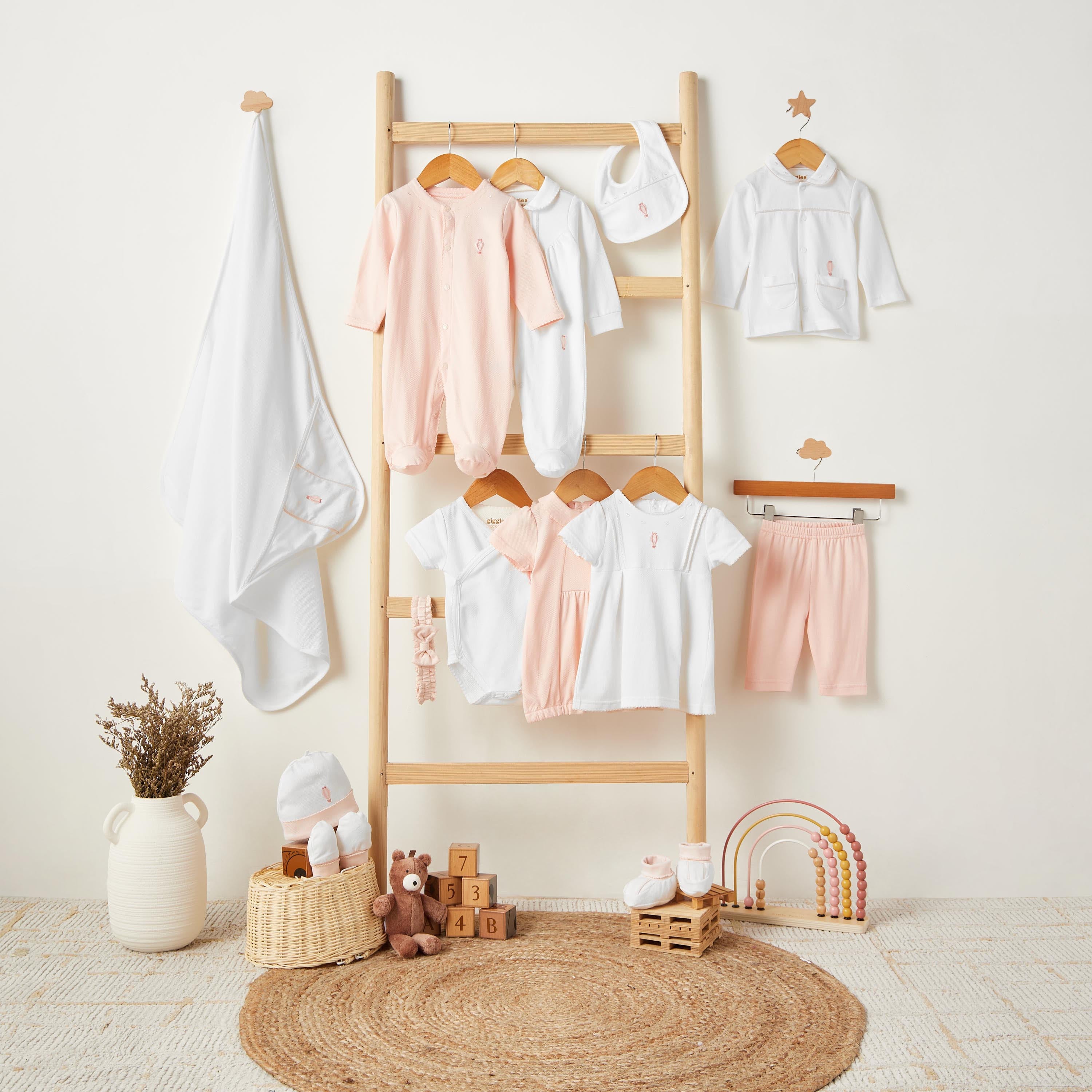 Giggles Cotton Long Sleeves Sleepsuit with Hot Air Balloon Embroidery