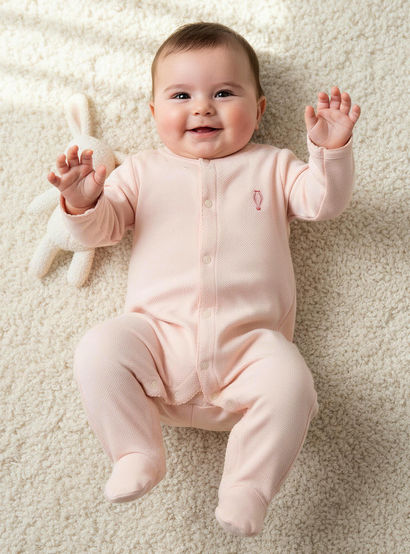 Giggles Cotton Long Sleeves Sleepsuit with Hot Air Balloon Embroidery-baby-girls-clothing-nightwear-sleepsuits-image-1