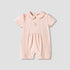 Giggles Collared Short Sleeves Romper with Embroidery - Pink / 12-18 mths