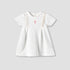Giggles Round Neck Short Sleeves A-line Dress with Embroidery