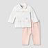 Giggles Cotton Peter Pan Collar Long Sleeves Pyjama Set with Hot Air Balloon Embroidery