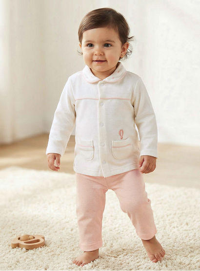 Giggles Cotton Peter Pan Collar Long Sleeves Pyjama Set with Hot Air Balloon Embroidery-baby-girls-clothing-nightwear-pyjamasets-image-1