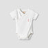 Giggles Cotton V-neck Short Sleeve Bodysuit with Snap Button Closure - White / 12-18 mths