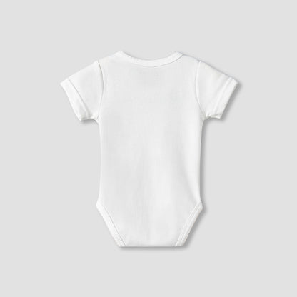 Giggles Cotton V-neck Short Sleeve Bodysuit with Snap Button Closure