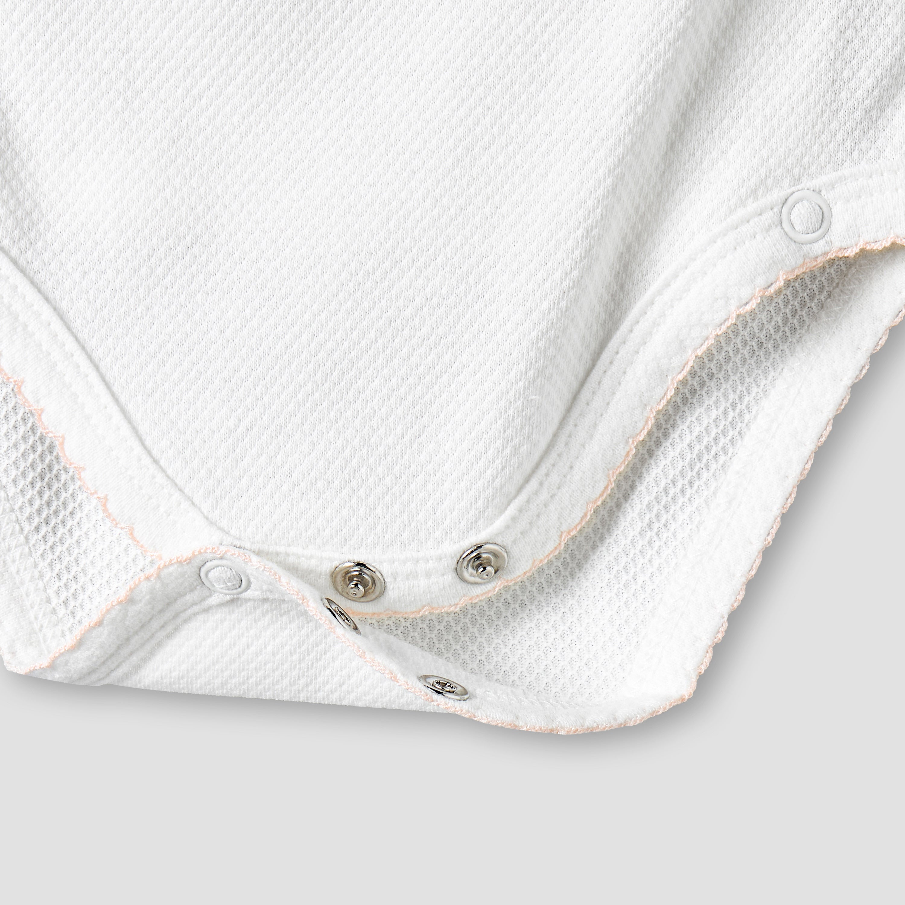 Giggles Cotton V-neck Short Sleeve Bodysuit with Snap Button Closure