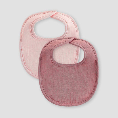 Pack of 2 Giggles Baby Bib with Snap Button Closure - Pink