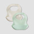 Pack of 2 Juniors Silicone Baby Bib with Food Catcher Pocket - Green