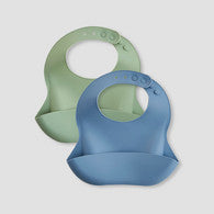 Pack of 2 Juniors Silicone Baby Bib with Food Catcher Pocket-undefined-image-1