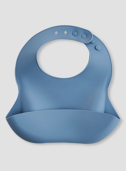 Pack of 2 Juniors Silicone Baby Bib with Food Catcher Pocket-baby-feeding-bibs-image-2