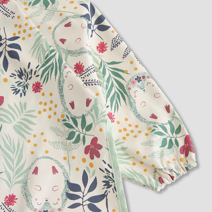 Juniors Baby Bib with Floral Print