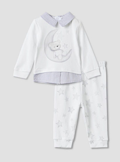 Giggles Printed Collared T-shirt and Pyjama Set-baby-boys-clothing-nightwear-pyjamasets-image-1