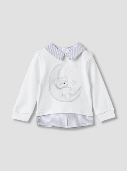 Giggles Printed Collared T-shirt and Pyjama Set-baby-boys-clothing-nightwear-pyjamasets-image-2