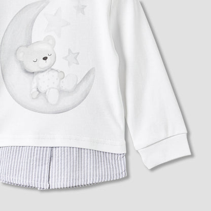 Giggles Printed Collared T-shirt and Pyjama Set
