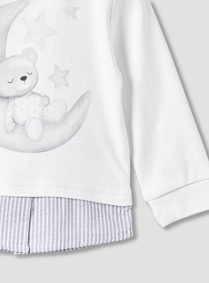 Giggles Printed Collared T-shirt and Pyjama Set-baby-boys-clothing-nightwear-pyjamasets-image-5