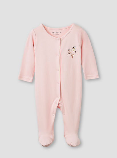 Juniors Printed Closed Feet Sleepsuit with Long Sleeves - Set of 3-baby-girls-clothing-nightwear-sleepsuits-image-6