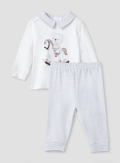 Giggles Printed Collared T-shirt and Pyjama Set-baby-boys-clothing-nightwear-pyjamasets-image-1