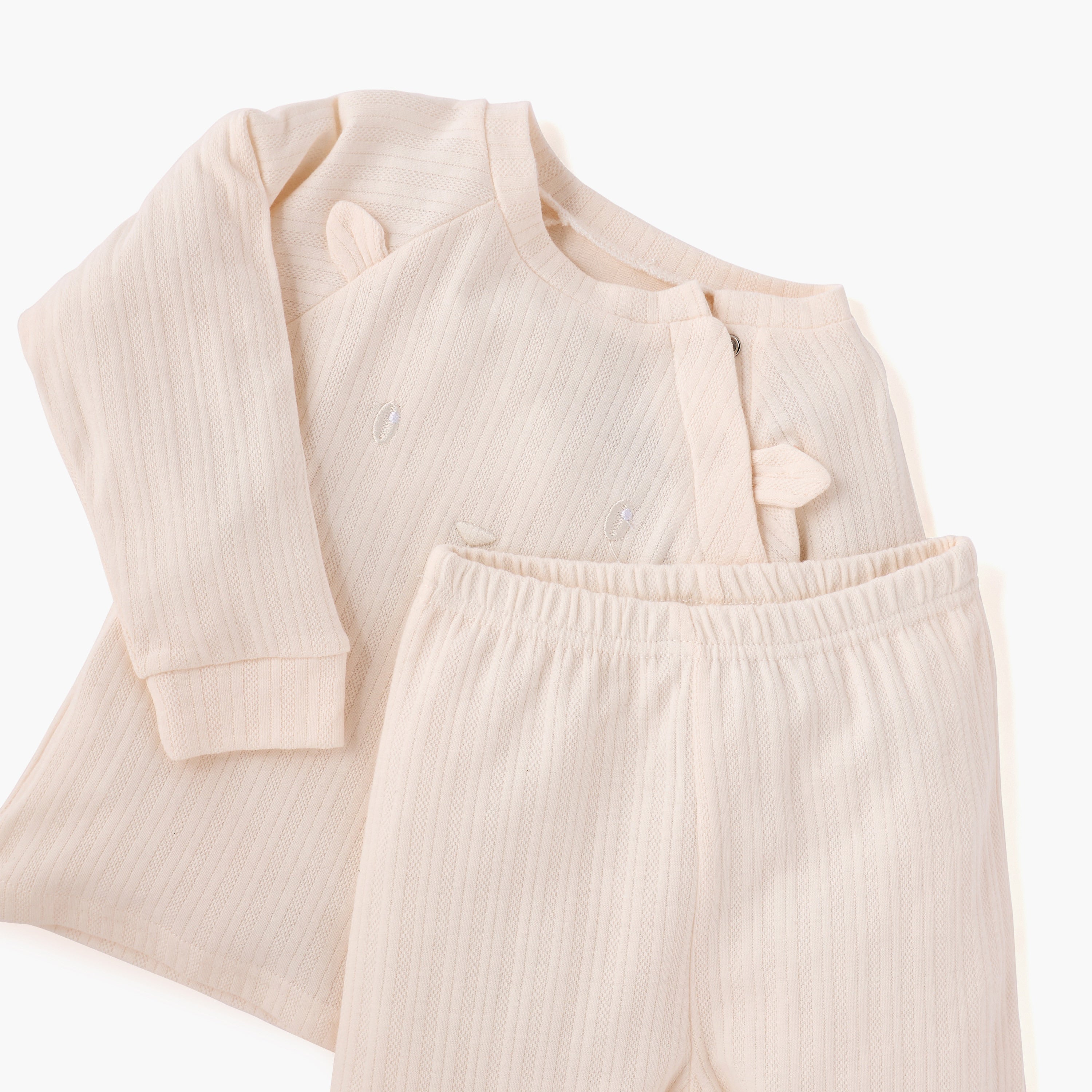 Juniors Ear Applique T-shirt and Textured Pyjama Set