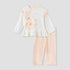 Giggles Floral Print T-shirt and Pyjama Set - Orange / 18-24 mths