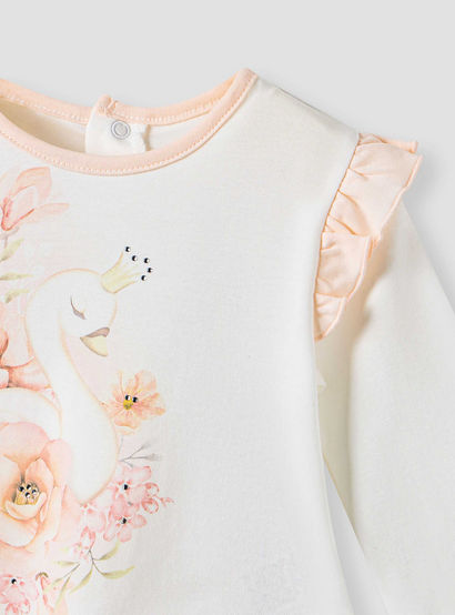 Giggles Floral Print T-shirt and Pyjama Set-baby-girls-clothing-nightwear-pyjamasets-image-4