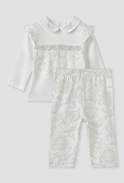 Giggles Printed Collared Top and Pyjama Set