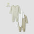 Juniors Printed Closed Feet Sleepsuit with Long Sleeves - Set of 3 - Beige / 12-18 mths