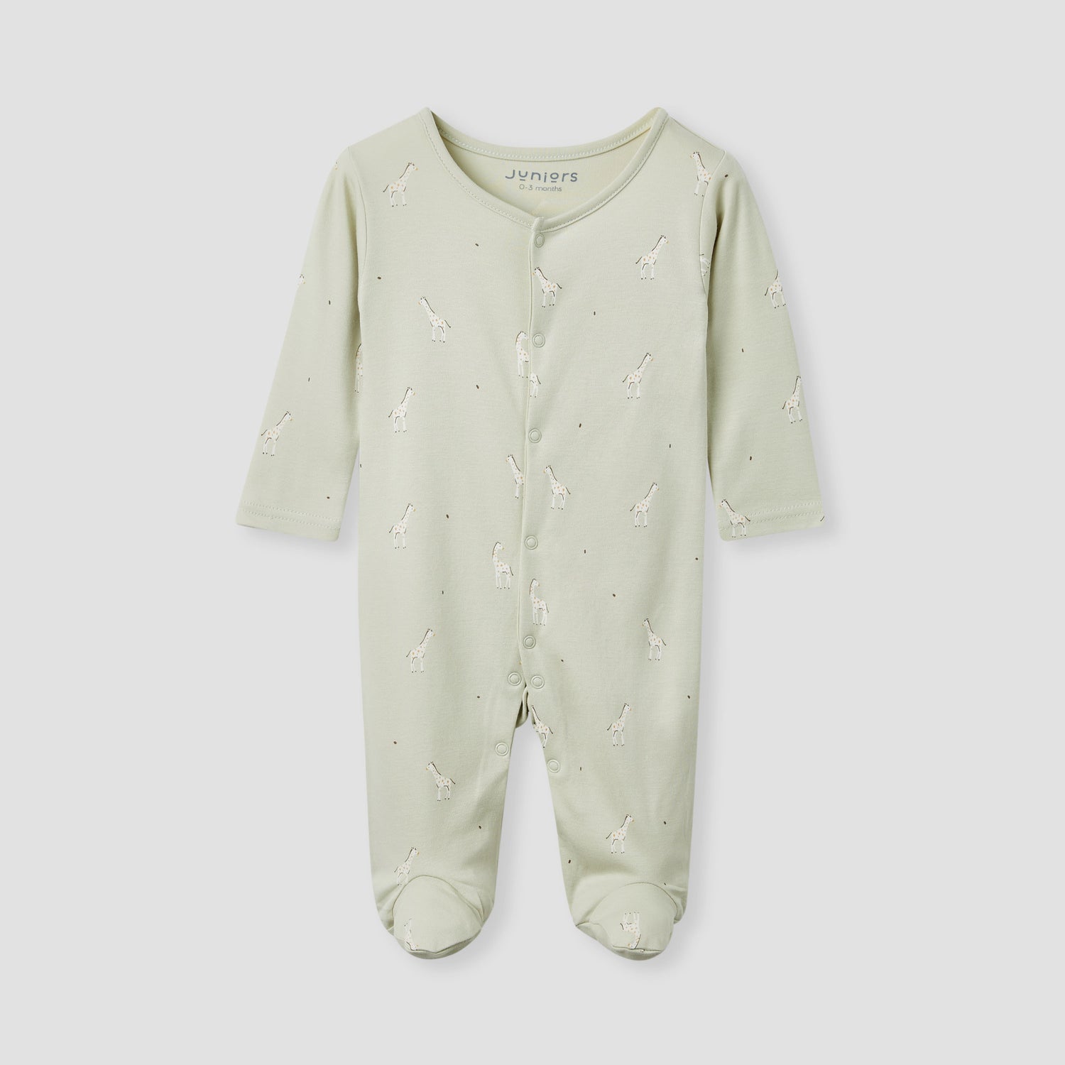 Juniors Printed Closed Feet Sleepsuit with Long Sleeves - Set of 3