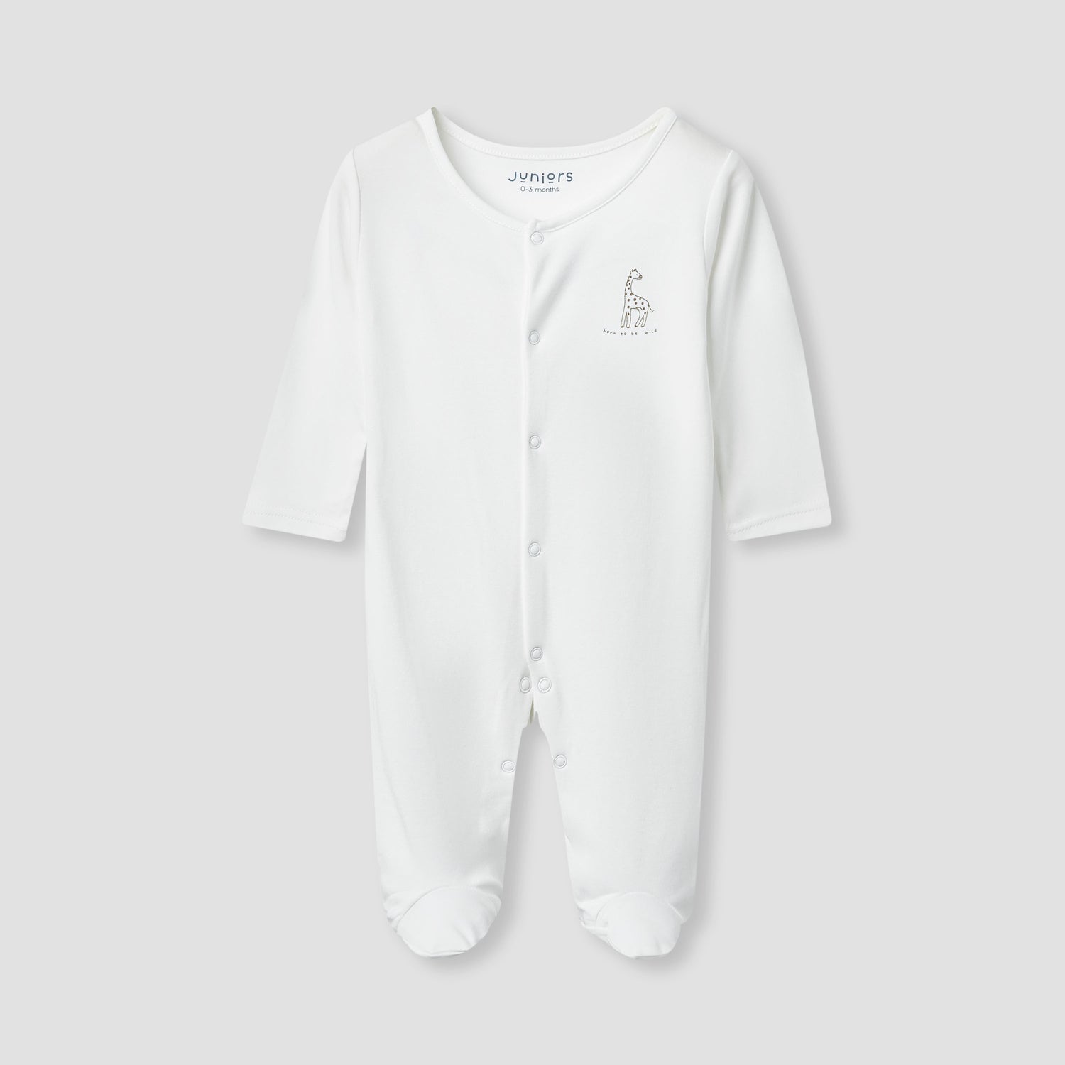Juniors Printed Closed Feet Sleepsuit with Long Sleeves - Set of 3