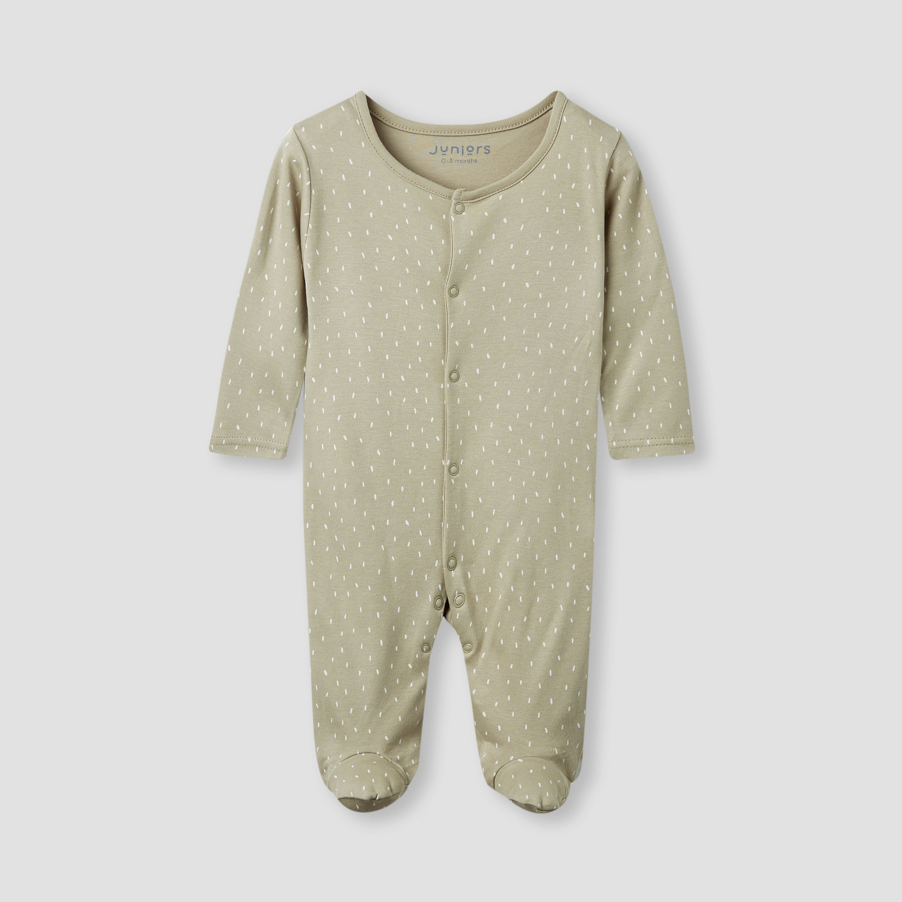 Juniors Printed Closed Feet Sleepsuit with Long Sleeves - Set of 3
