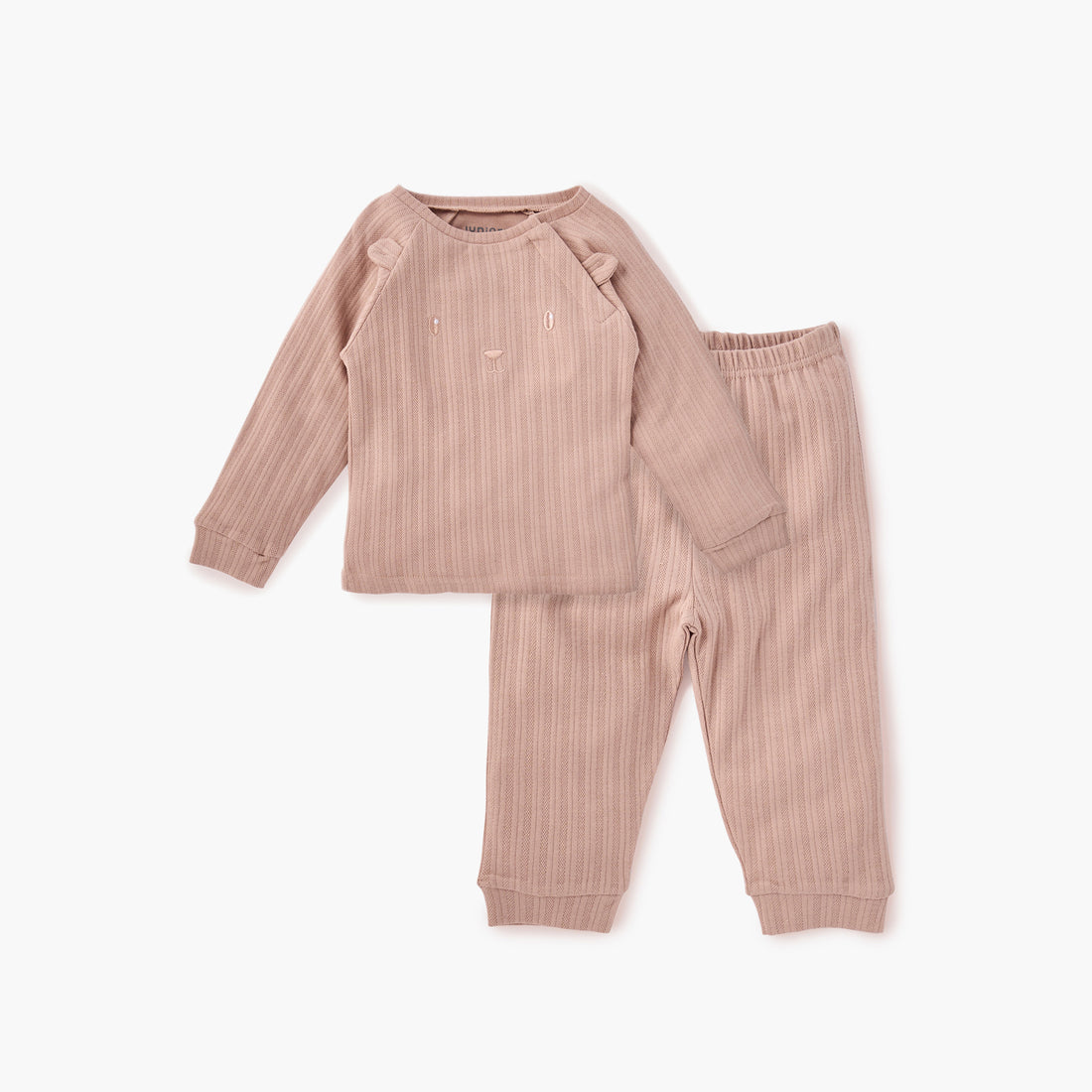 Juniors Ear Applique T-shirt and Pyjama Set - Brown / 12-18 mths